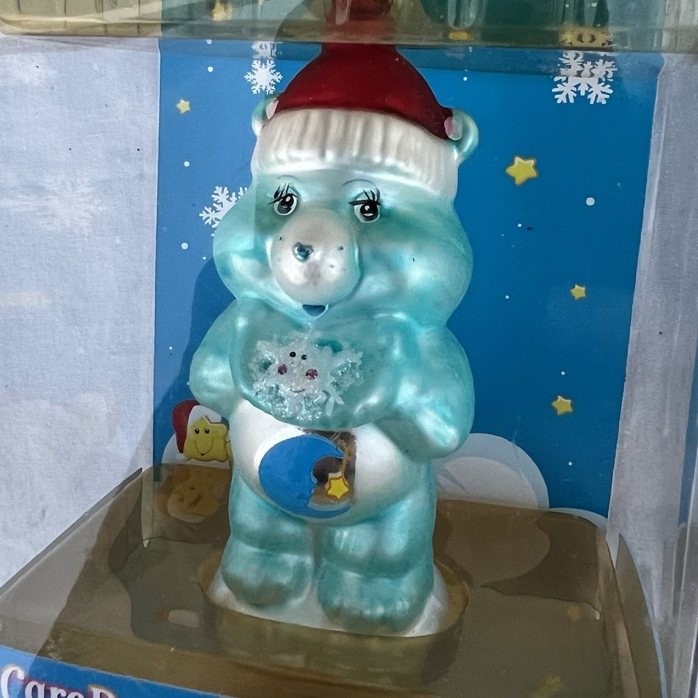 Care Bears Ornament Bedtime Glass Vintage 2005 American Greetings Hand Blown Box